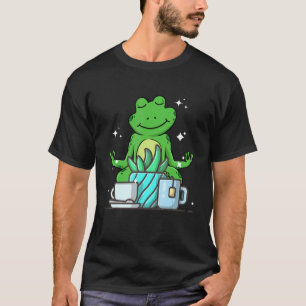 Camiseta Rana Namaste Lindo Hace Yoga Jardinería Café