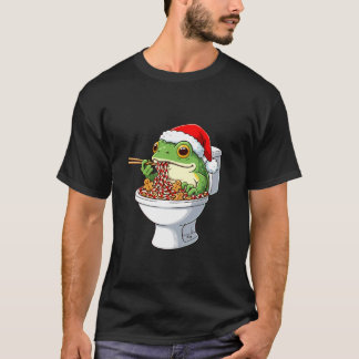 Camiseta Rana Navideña Adorable Caña de Caramelo Rana Festi