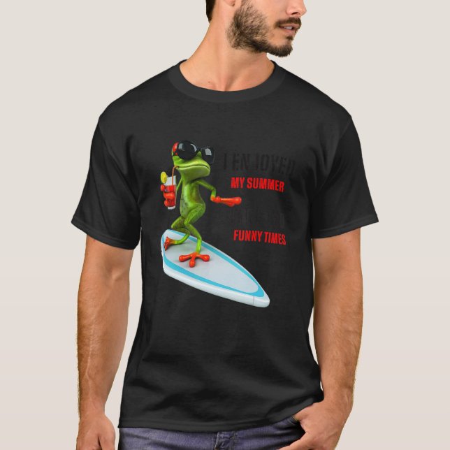 Camiseta Rana Para Mujeres Hombres Que Disfruté De Mi Veran (Anverso)
