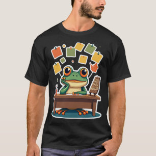 Camiseta Rana Pensativa Pegatina Humor Divertido Ansiedad I