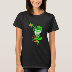 Camiseta rana pequeño mini bolsillo verde lindo tóxico