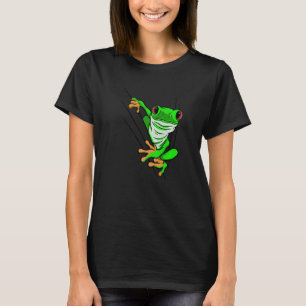 Camiseta rana pequeño mini bolsillo verde lindo tóxico prem