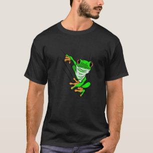 Camiseta rana pequeño mini bolsillo verde lindo tóxico prem