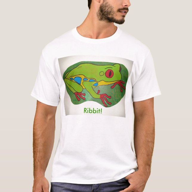 Camiseta ¡Rana pintada, Ribbit! (Anverso)