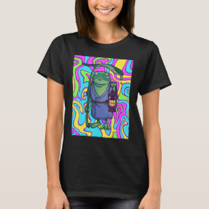 Camiseta Rana Psicodélica Con Linterna Viajando El Trippy