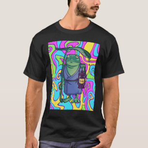 Camiseta Rana Psicodélica Con Linterna Viajando El Trippy