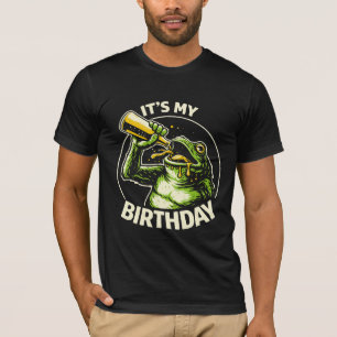 Camiseta Rana que bebe cerveza en cumpleaños