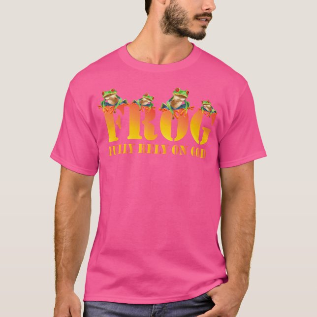 Camiseta Rana Que Confía Plenamente En Dios (Anverso)
