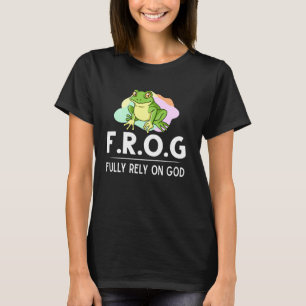 Camiseta Rana Que Confía Plenamente En Dios Para Agarrar