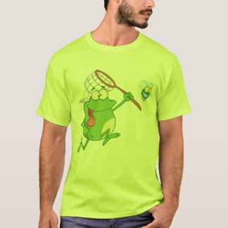 Camiseta Rana que persigue la mosca con la red