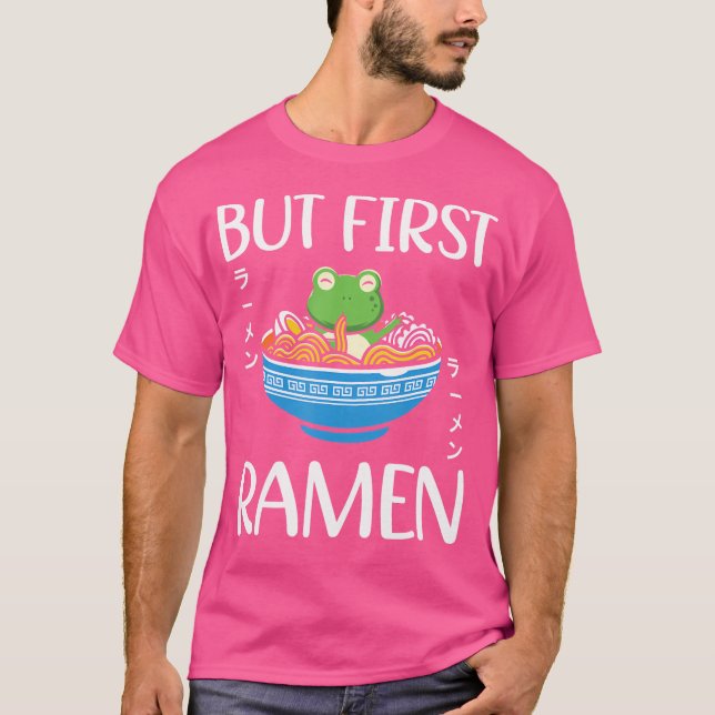 Camiseta Rana Ramen Manga Otaku Noodl japonés Anime Kawaii (Anverso)