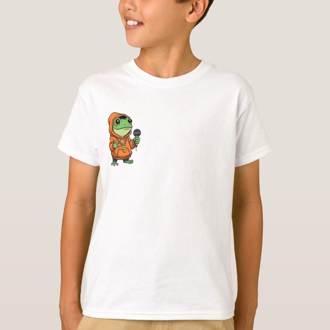Camiseta Rana rapera con niños con micrófono (Anverso)