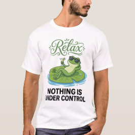 Camiseta Rana Relajada en Hoja de Nenúfar