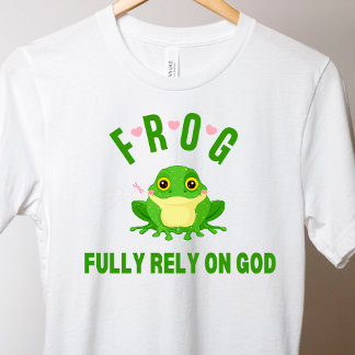 Camiseta Rana Religiosa Que Depende Plenamente De Dios Cris