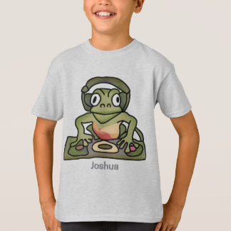 Camiseta Rana retro callejera con audífonos | Divertido