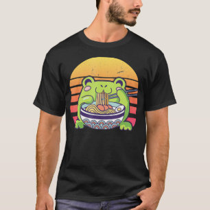 Camiseta Rana Retro Cute Ramen 