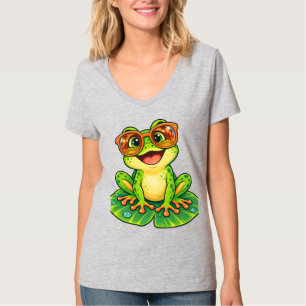Camiseta Rana Retro de Verano con Gafas de Sol PNG   Tropi 