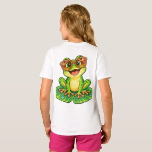 Camiseta Rana Retro de Verano con Gafas de Sol PNG Tropi