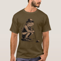 Rana Retro Divertida Rana Retro Amante del Golf