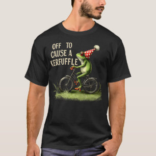 Camiseta Rana Retro Montando Bicicleta Para Causar Un Albor