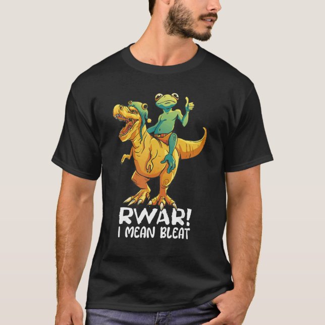 Camiseta Rana Riding Rex Rawr Bleat Nacimiento Niño Chica (Anverso)