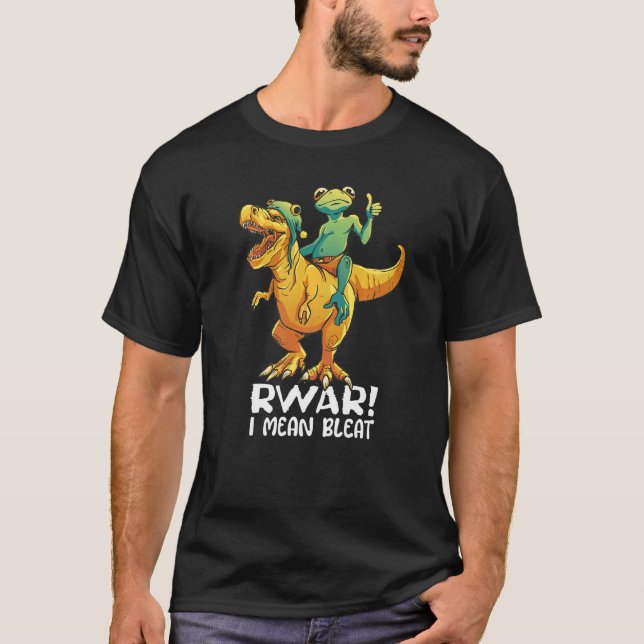 Camiseta Rana Riding Rex Rawr Bleat Nacimiento Niño Chica (Anverso)