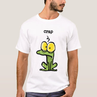Camiseta Rana/sapo divertidos que piensa, "MIERDA "