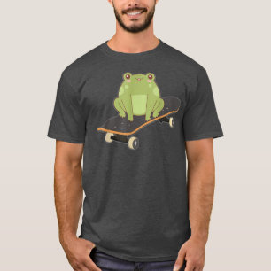 Camiseta Rana Skateboard Funny Kawaii Toad Jugando Japonés