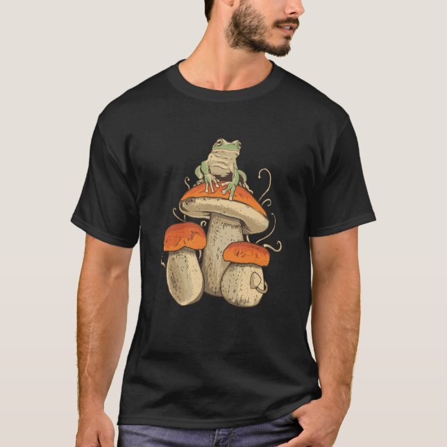 Camiseta Rana sobre hongos (Anverso)