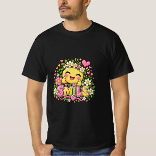 Camiseta Rana Sonriente Floral Adorable