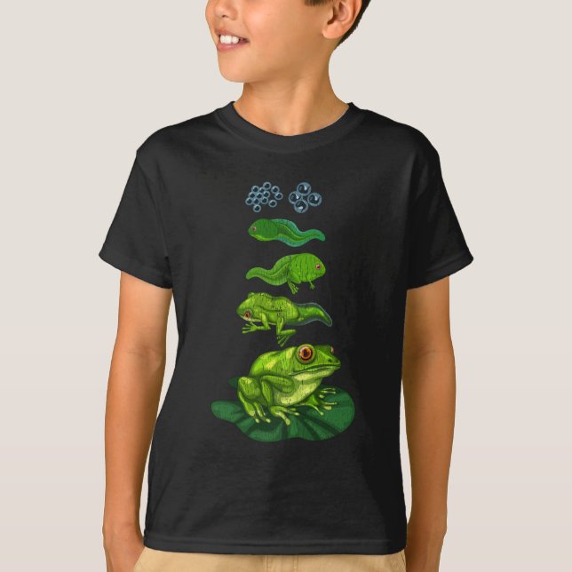 Camiseta Rana Tadpole Biología Metamorfosis Vida Arte (Anverso)