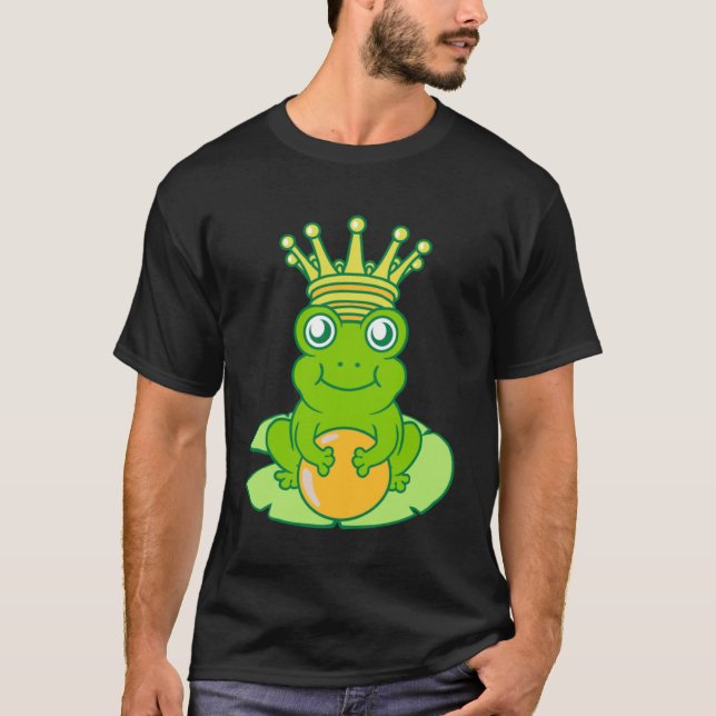 Camiseta Rana Toad de Oro Rey Fairy Tale Crown Ball Prince (Anverso)
