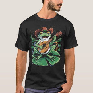 Camiseta Rana tocando mandolina Mandolinista Guitarra Blueg