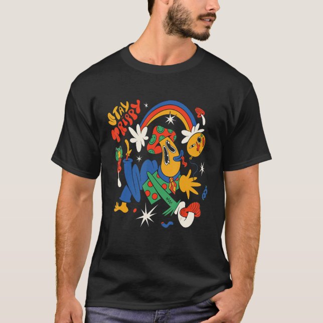 Camiseta rana trippy mushrooms psicodelic 1 (Anverso)
