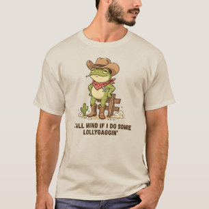 Camiseta Rana vaquera linda holgazaneando Humor de rana occ