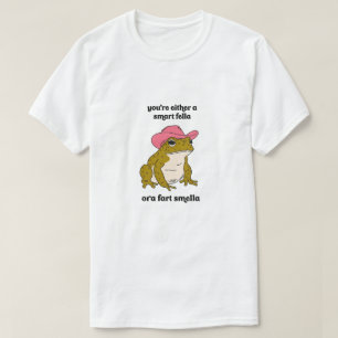 Camiseta Rana Vaquera Meme Tipo Inteligente o Hediondo