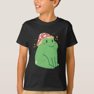 Camiseta Rana Verde Adorable con Sombrero de Hongo