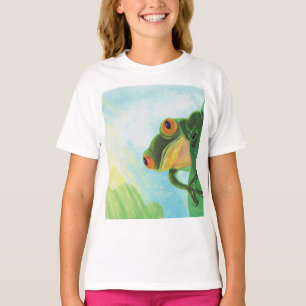 Camiseta Rana verde atrapando rayos solares