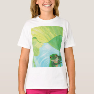 Camiseta Rana verde bajo Lily Pad