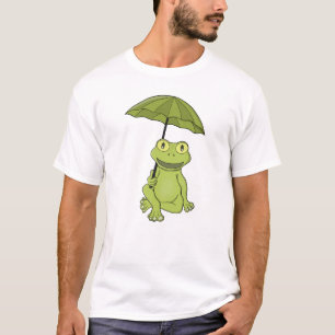 Camiseta Rana verde bajo paraguas
