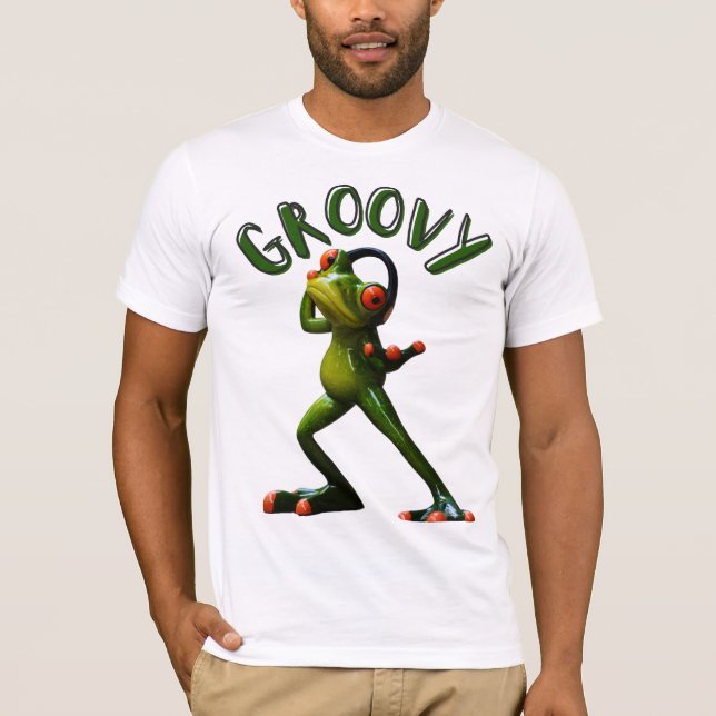 Camiseta Rana verde Groovy (Anverso)