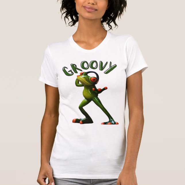 Camiseta Rana verde Groovy (Anverso)