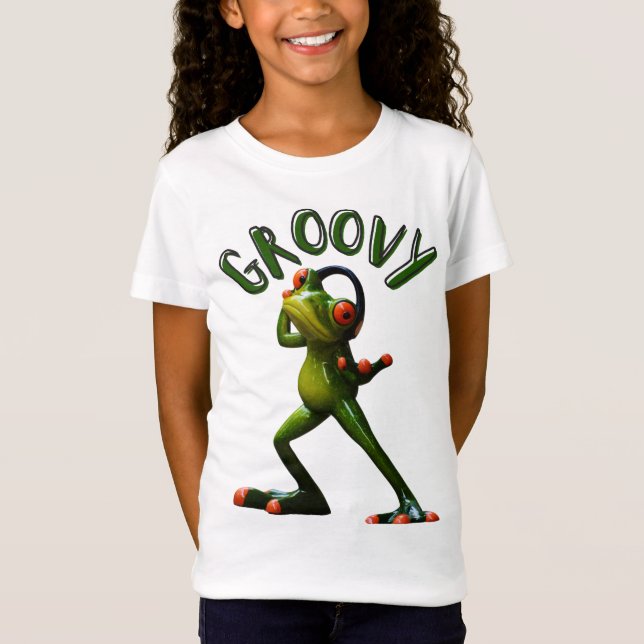 Camiseta Rana verde Groovy (Anverso)