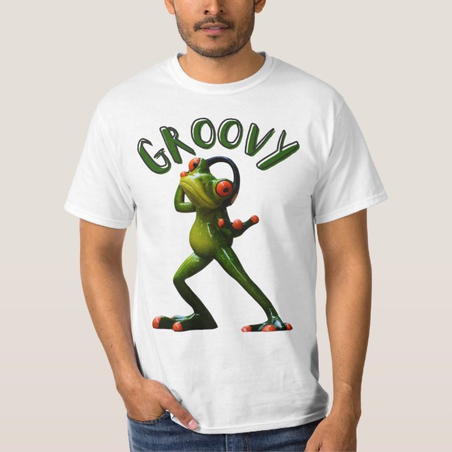 Camiseta Rana verde Groovy (Anverso)