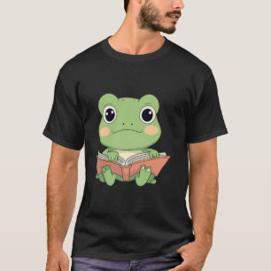 Camiseta Rana verde linda leyendo libro Amine amante de la