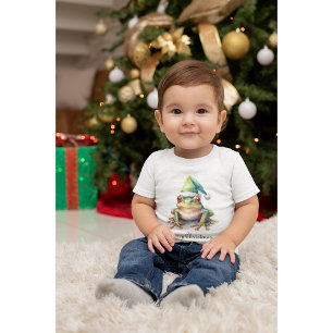 Camiseta Rana verde navidad, personalizable