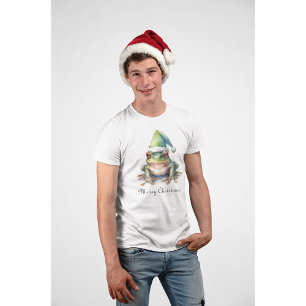 Camiseta Rana verde navidad, personalizable
