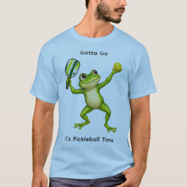 Camiseta Rana Verde Sirviendo un Pickleball 