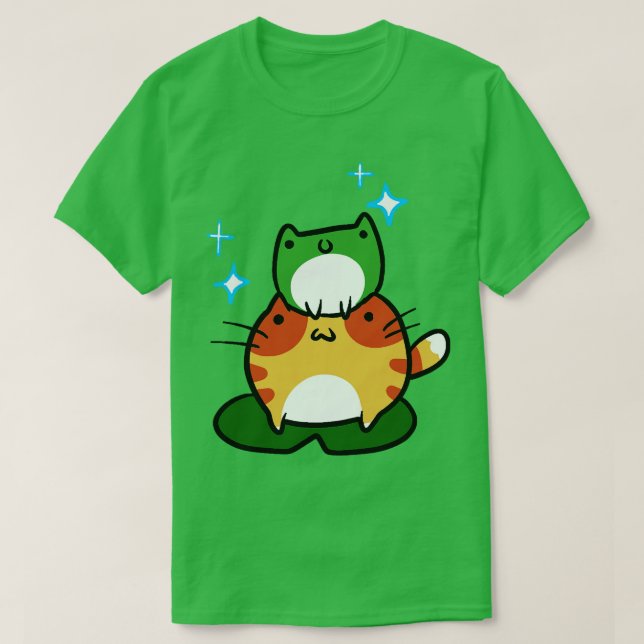 Camiseta Rana verde y Naranja Tabby Rana (Diseño del anverso)