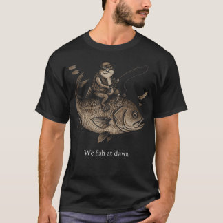 Camiseta Rana Vintage Montando Pez Gigante Pescamos Al Aman
